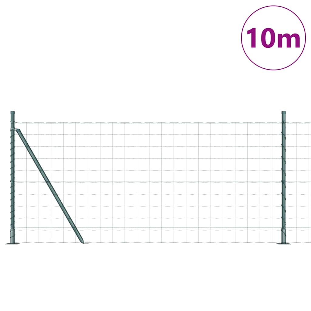 Welded Wire Fence with Concrete Foundation 10 x 1 m (W x H)
