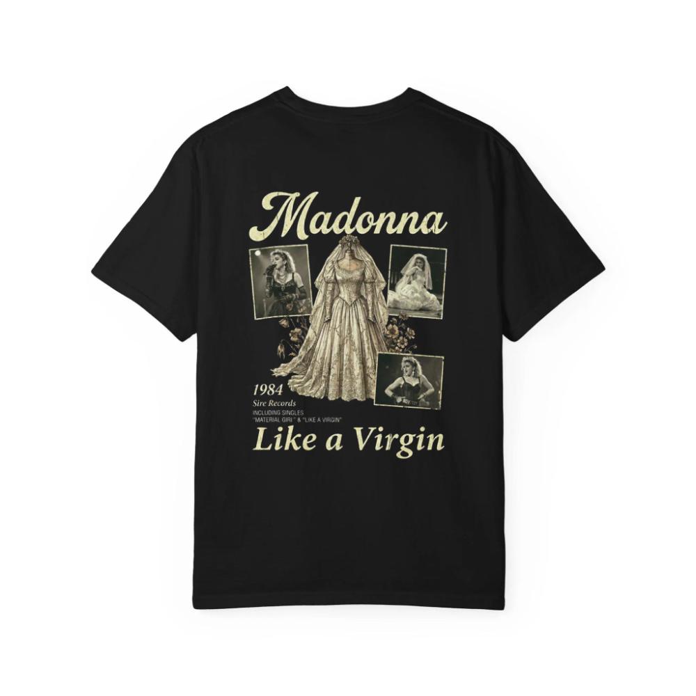 Comfort Colors Madonna Like a Virgin Graphic TShirt  Retro Concert Collage  Pure Cotton Unisex Streetwear Top for All Seasons