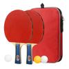 Table Tennis Racket Portable 2 Rackets 3 Ping Pong Balls Table Tennis Set with Storage Bag Easy (Set) (Racket)