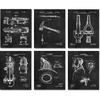 ArtCantHurtU Firefighter Gifts For Men - Set of 6 Vintage (8x10) Wall Art Fireman Room Decor Patent Prints - Fire Fighter Department Gifts Ideas