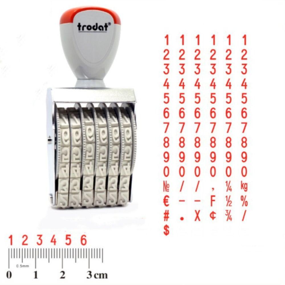 6 Digit Number Roller Stamps Changeable Business Stamps Roller Number Stamp  Office