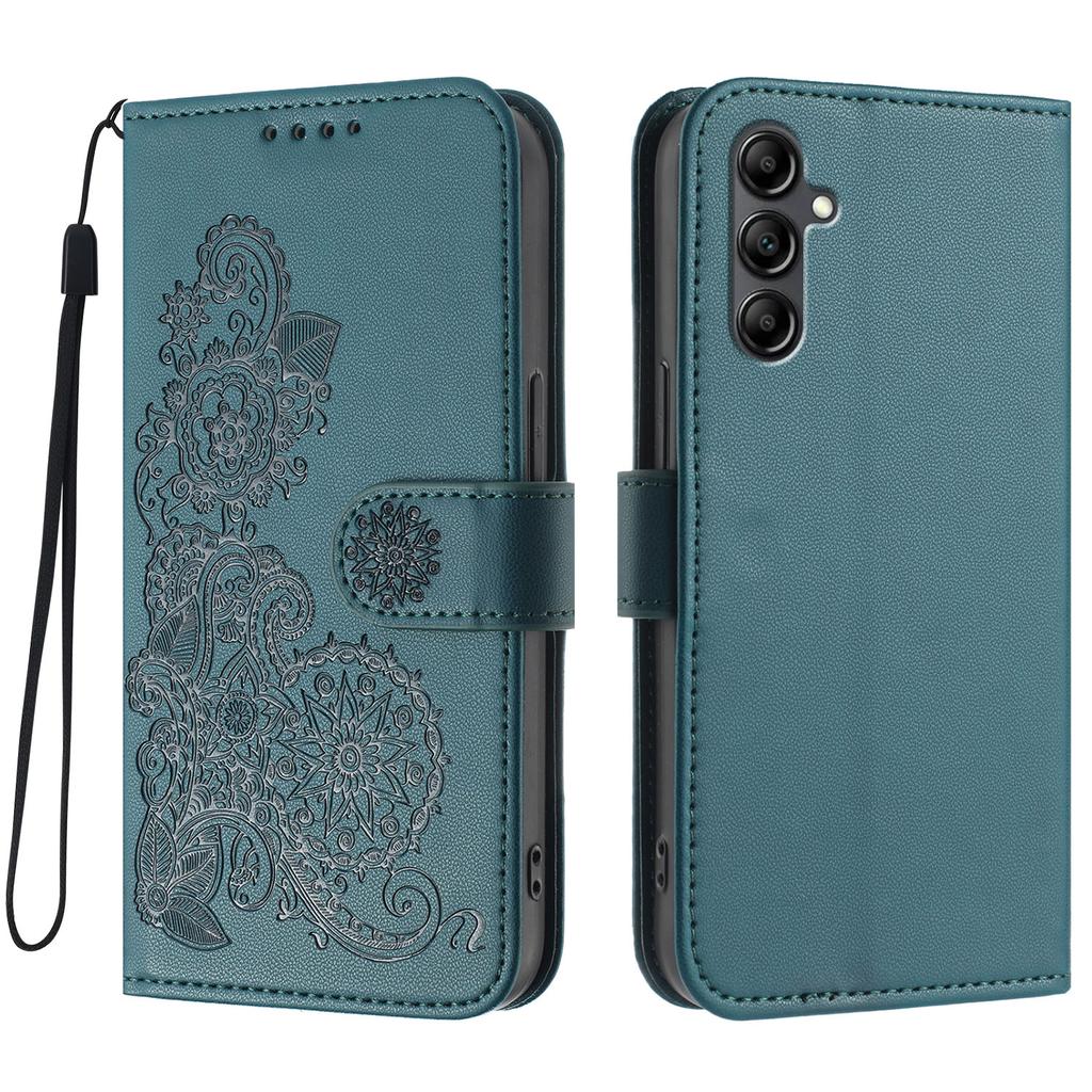 For Samsung Galaxy A15 5G/Galaxy A15 4G Phone Cases Mandala Flower Leather Wallet Mobile Cover with Strap