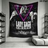 Lady Gaga poster Wall Hanging Printed Fabric Blanket Decorative Tapestries for Bedroom Living Room Home Decor