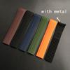 21mm Black Brown Blue Green Orange Soft Silicone Rubber Watchband For Patek Aquanaut Series 5164a 5167a Watch Strap