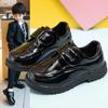 Children's Boys Leather Shoes Spring Autumn Kids Soft Sole Shoes School Student Performance Flats Big Children's Shoes Black Formal