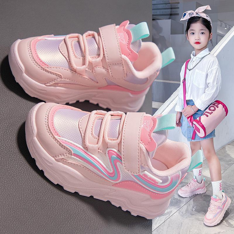 Обувь для девочек Детские кроссовки для бега Мягкая подошва Туристическая обувь