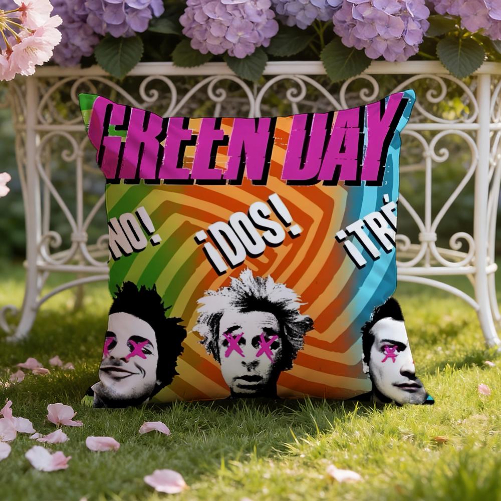 Чехол на подушку D-Green Day Band для дома и автомобиля, двойного назначения: Двусторонняя конструкция для максимального комфорта