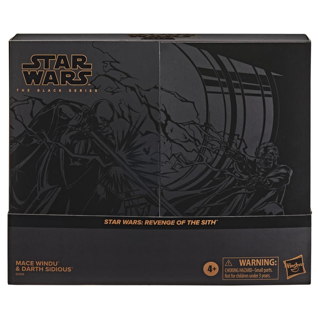 Hasbro Star Wars Black Series Mace Windu Darth Star Wars Episode Revenge of the Sith Premium Collection 15cm Action Figure Set of 2 Authentic &