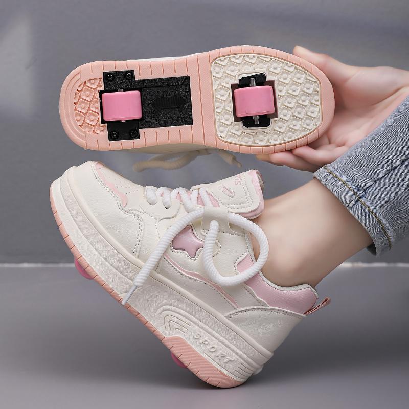 TUINANLE Обувь для катания на роликах, детские кроссовки на колесах, детские роликовые коньки, уличная спортивная обувь для девочек и мальчиков, подарки для детей