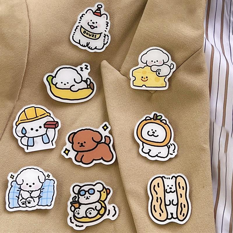 Cartoon Animal Brooch Acrylic High-Quality Versatile Fashionable Pin Clothes Collar Lapel Pin Backpacks Metal Badges Jewelry