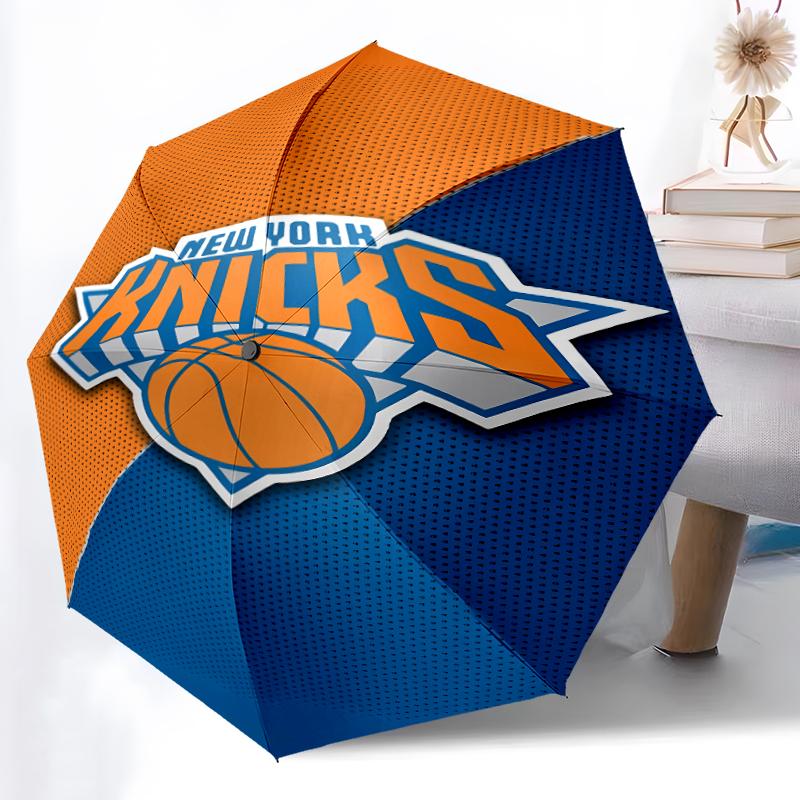 Складной зонт с принтом логотипа Knicks, для улицы, отдыха и путешествий, прочная ткань зонта, подарок на день рождения и праздник