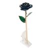 24K Gold Plated Rose Gold Dipped Rose Decoration Real Rose Gold Plated Ornament with Stand for