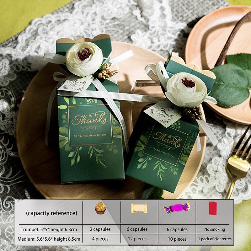 5 шт. Свадебные бонбоньерки Конфетная коробка Для детского праздника Бумажная подарочная коробка Ручная работа Конфеты Еда Лучший подарочный пакет Для Рождества Цветочные коробки