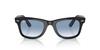 Ray-Ban RB2140F 901/3F 52 WAYFARER СВЕТЛЫЕ ЦВЕТА Солнцезащитные очки - Черная / Прозрачная Градиентная Синяя Линза
