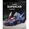 1/18 Apollo Project EVO Сплав Концепт Спортивный Автомобиль Модель Литые Металлические Трековый Гоночный Автомобиль Транспортные Средства Модель Звук Свет Детские Игрушки Подарок