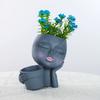 Цветочный горшок Head Face Planter - Двойные цветочные горшки в одном для комнатных и уличных растений Кашпо из смолы с дренажным отверстием