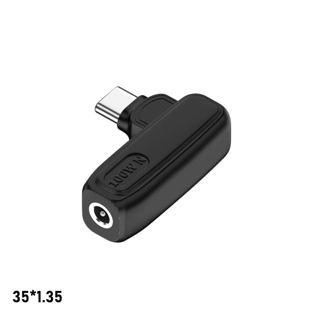 2Pcs DC Female to Type-C Male Adapter PD 100W, Lenovo Square Input to USB C Charging Converter for Laptop