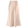 Women's Midi Satin Skirt Dressy Casual High Waisted A Line Flowy Ruffle Elegant Party Skirts