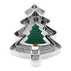 3PCS Christmas Tree Cookie Cutter Set Stainless Steel Biscuit Mold for Baking Cake Dough Pastry Holiday Baking Tools Gift Idea