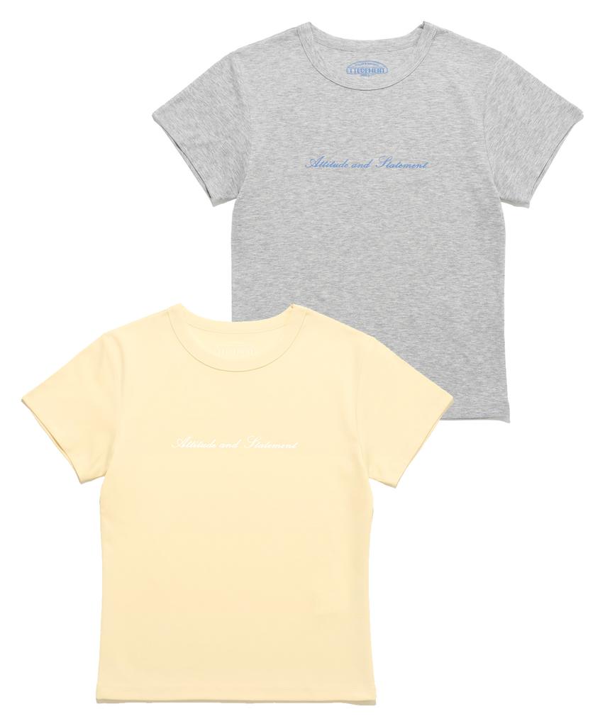 TTUDEMENT [2Pack] Fitted Half T-Shirt_4Color