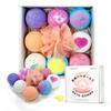 Epeios Bath Bombs with Pearl Powder, 8-Piece Gift Set with Body Wash Balls, Perfect for Mother's Day, Whitening, and Hydrating Skin. Carbonated,