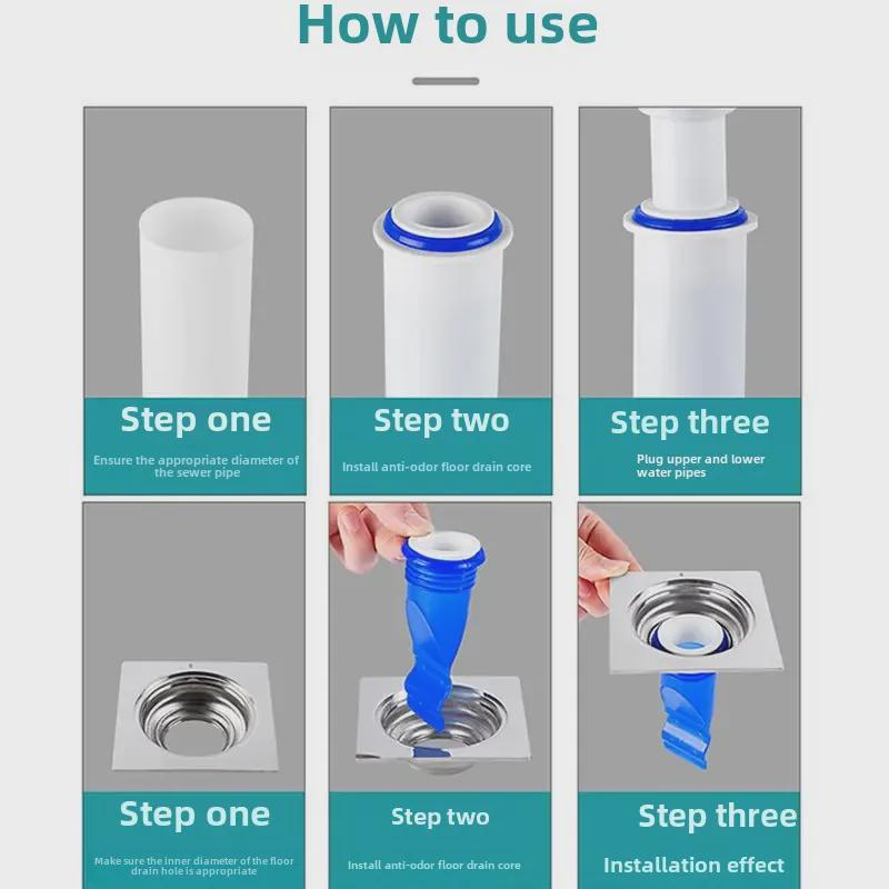 Универсальная силиконовая крышка для слива против запаха для ванной и стиральной машины
