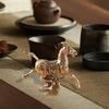 Brass Galloping Horse Ornament Small Figurine Animal Statue Copper Crafts Decor for Bedroom