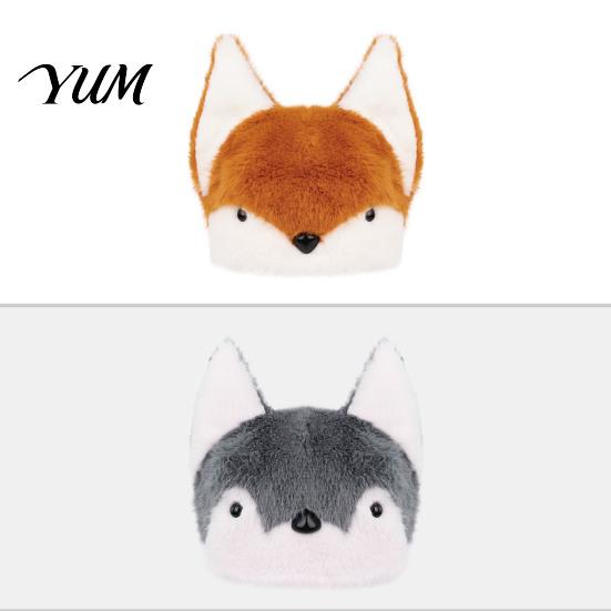 Cute Pointed Ear Hat Plush Animal Hat, Fox And Wolf Double-sided with 3D Ears, Fashionable Daily Headwear Fuzzy Warm for Men Women Cosplay Party Wear