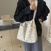 Casual Large Bag Women's Summer New Floral Canvas Bag Large Capacity Tote Bag Class Commuting Single Shoulder Crossbody Bag