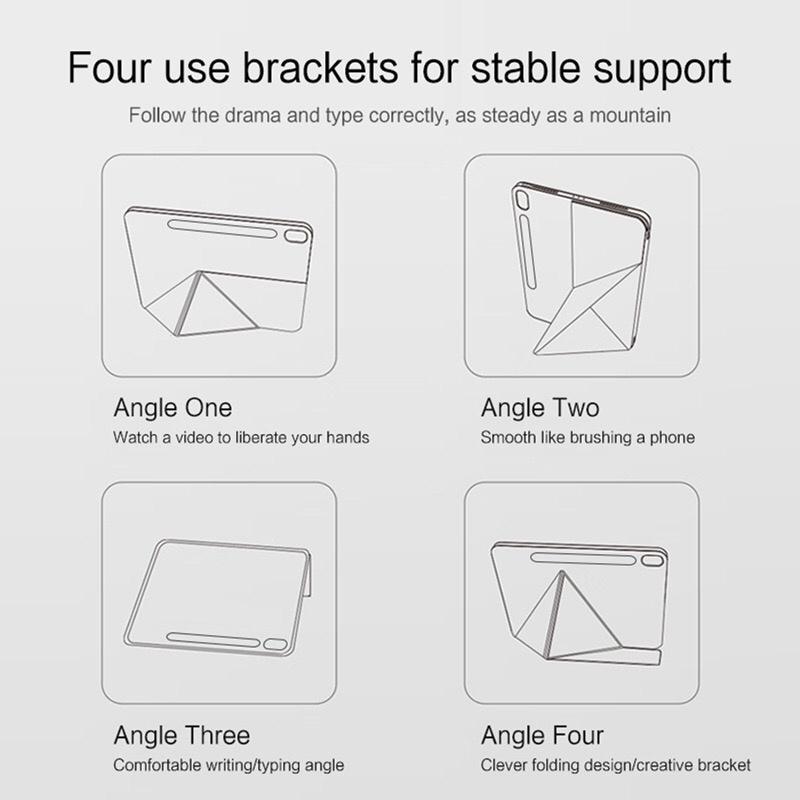 Мультискладная магнитная адсорбционная подставка для Samsung Galaxy Tab S9 FE Plus S8 Ultra S7 11 12,4 14,6 дюймов, смарт-чехол для планшета
