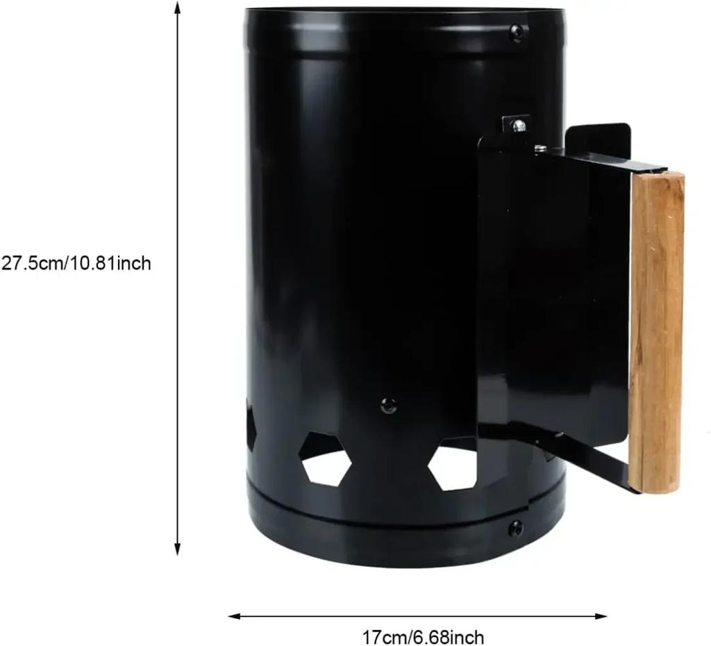 Разжигатель угля для кемпинга, барбекю, бочка для быстрого разжигания огня с ручкой, инструмент для барбекю из угля