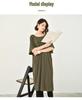 Women's Spring/Summer Modal Nightdress - Loose, Trendy, Short Sleeve, Cotton, Maternity Long Skirt
