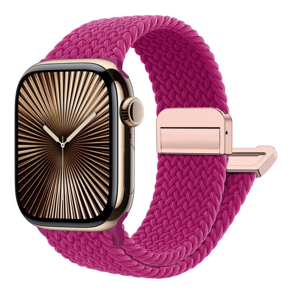 For Apple Watch Bands ultra 3 49 44mm 40mm 45mm 46mm 41mm Black Unity Bracelet iWatch series 10 11 se 8 9 Magnetic Braided Strap