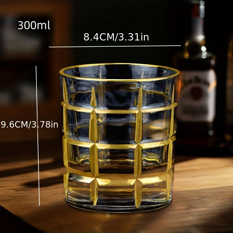 Стакан для виски Золотая линия Бокалы для вина и виски Золотая роспись Хрустальная барная посуда Многофункциональный Бокал для пива, коктейлей, для дома, для воды, для кофе
