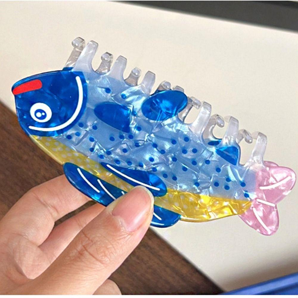 Hairpin Marine Life Fish Hair Clip Pvc Fish Grab Clip Sweet Ocean Animal Hair Claw  Girls