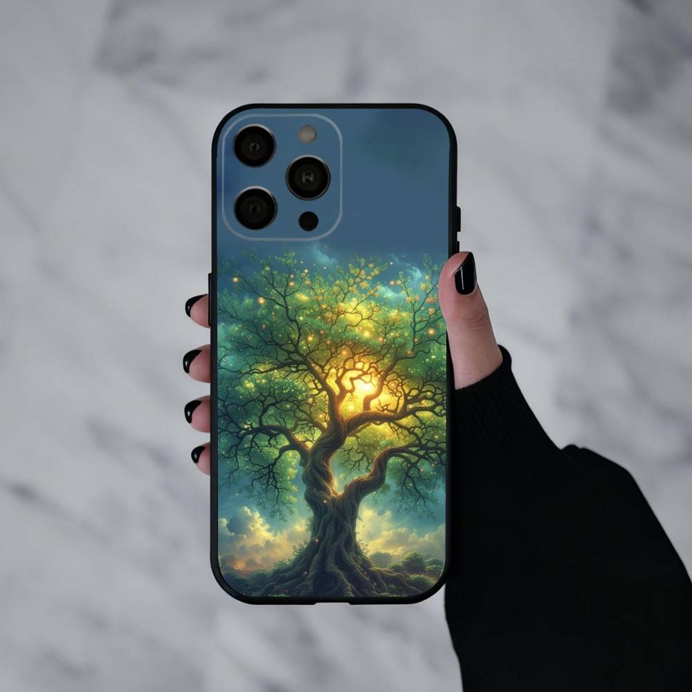 Чехол для мобильного телефона W-World L-Life Tree Для iPhone 17pro, 16,15,14,13,12,11 X XR Plus, Других Мягкий Черный Чехол