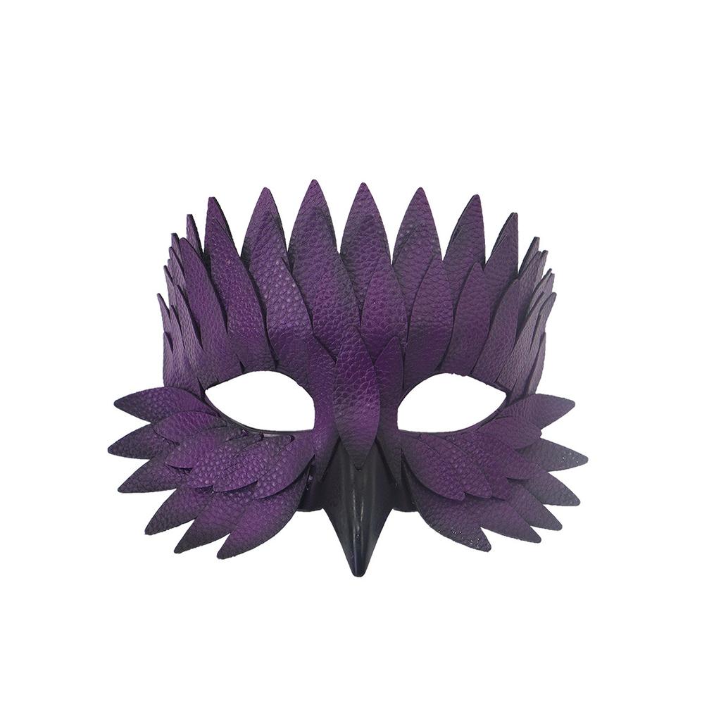 Halloween High End Half Face Leather Feather Beak Mask Party Costume Prop Fun For Bar And Masquerade Events