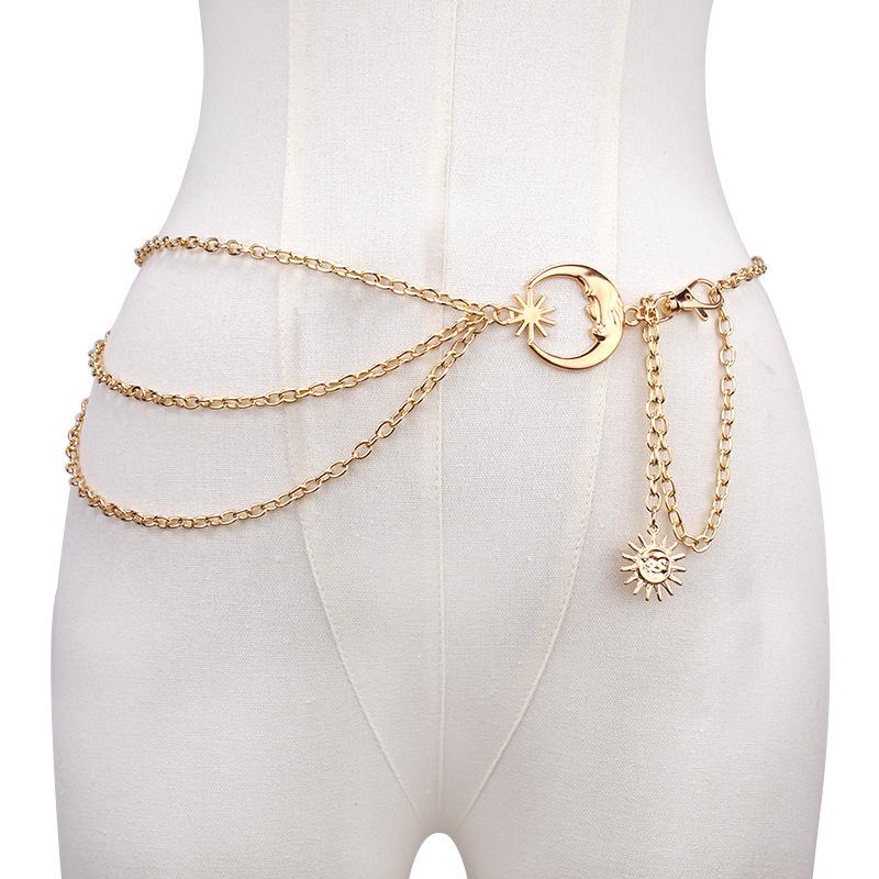 Women's Fashionable Metal Belt, Dress, Suit Accessories, Waist Chain