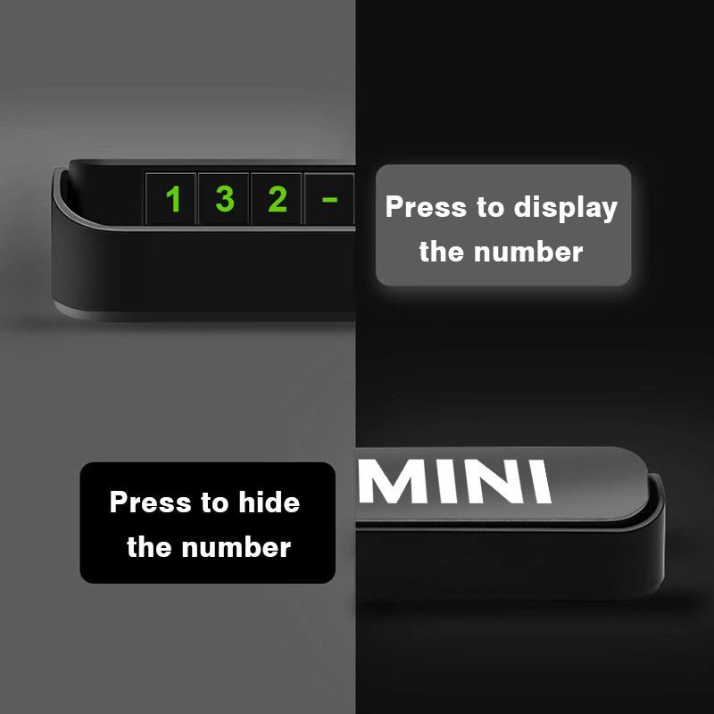 1 шт. Временная парковочная карточка для автомобиля, табличка, значок, стайлинг автомобиля для BMW Mini Cooper F54 F55 F56 R56 R60 SONE Roadster Clubman Coupe