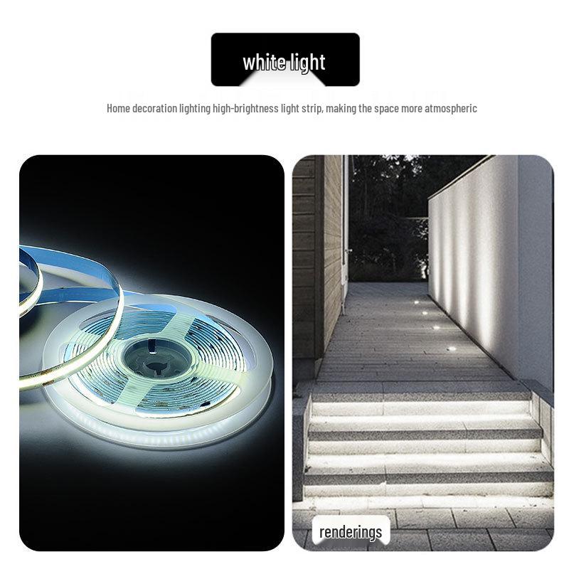 Линейная светодиодная лента COB, самоклеящаяся, встраиваемая, 24 В/12 В для потолка гостиной