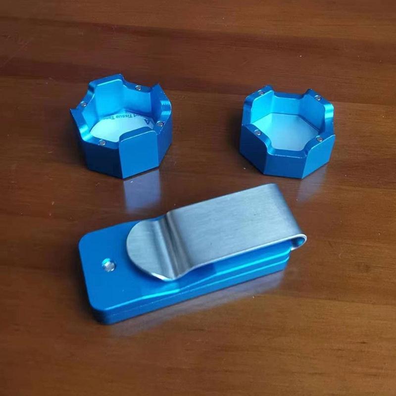 Держатель для мела для бассейна Магнитный держатель для мела для бильярдного кия с алюминиевой клипсой для ремня