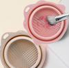 Silicone Makeup Brush Scrubbers Cosmetic Brush Cleaner Brush Cleaning Pad Foldable Makeup Brush Cleaning Bowl Suitable For Makeup Brush