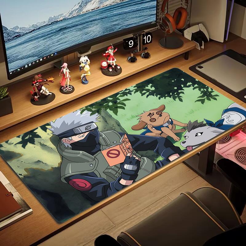 Kakashi Hatake Print Cushion Non-slip Laptop Tablet Big Mousepad XXL Mat Mini PC Playmat With Lock edge