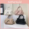 Chic Pu Leather Small Square Bag With Bowknot For Casual Spring Fashion