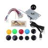 Hilitand Zero Delay Arcade Game DIY Parts Kit with 10 Buttons + PC Game Black Joystick + USB Encoder for MAME PC [video Game] [video Game]