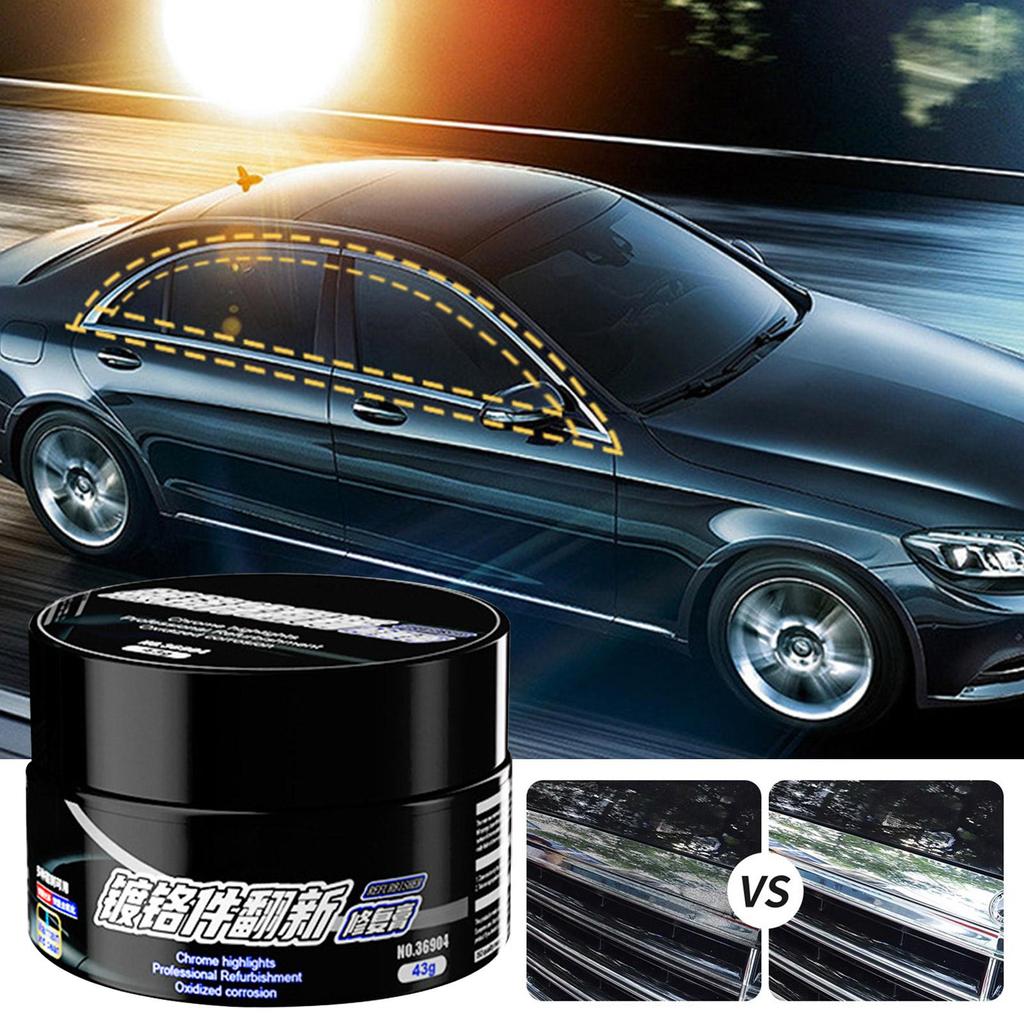 43 г Универсальный Хромированный Полироль для Восстановления Металла Автомобиля, Состав для Обновления Блеска Дверных Ручек, Окон и Отделки, Удаляет Ржавчину