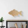 Fishing Logo Decor Handcrafted Wooden Artwork Decorative Desktop Ornament Gift for Fishing Enthusiasts Home Office Decoration