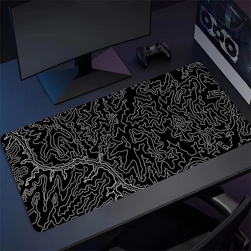 Terrain Map Contours Keyboard Gamer Carpet Rubber Mat Full Gamer Pc Keyboard Mouse Gamer Table Gaming Pc 90x40cm