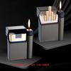 Creative Cigarette Case Lighter 2-in-1 Portable Moisture-Proof for Soft & Hard Packs Modern Minimalist Smoking Accessory Trendy
