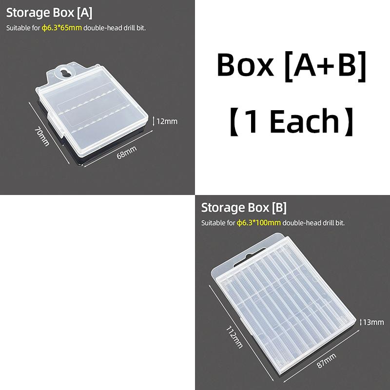 Drill Bit Storage Box Double Head Screwdriver Bit Organizer Case Box Accessories Tool Plastic Box Empty Drill Packaging Case